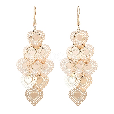 Brass Dangle Earrings EJEW-B157-02A-G-1