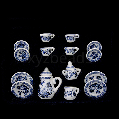 Mini Blue and White Porcelain Tea Set BOTT-PW0001-213A-03-1
