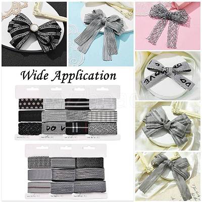 9 Yards 3 Styles Polyester Ribbon SRIB-A014-G11-1