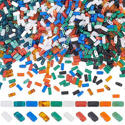 1000pcs 10 Colors Opaque Acrylic Slide Charms OACR-SC0001-37A-1