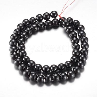 Magnetic Synthetic Hematite Bead Strands G-A165A-8mm-1