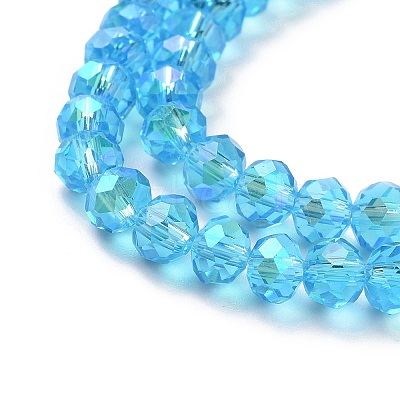 Electroplate Glass Beads Strands EGLA-A044-T8mm-L08-1