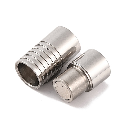 Tarnish Resistant 304 Stainless Steel Magnetic Clasps with Glue-in Ends STAS-E006-40-1