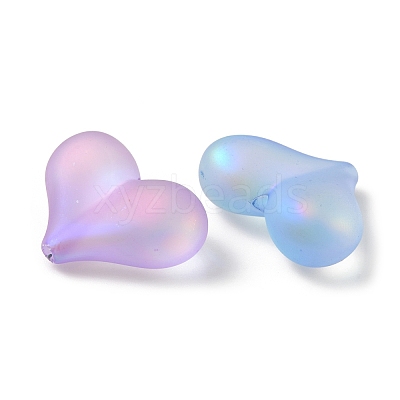 Transparent Spray Painted Acrylic Beads MACR-M026-02-1