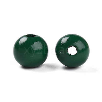 Painted Natural Wood Beads WOOD-A018-16mm-05-1