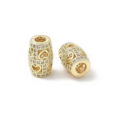 Brass Micro Pave Cubic Zirconia Beads LS-KK-C104-12G-1