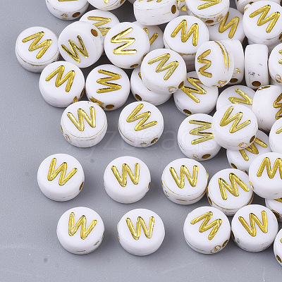 Plating Acrylic Beads X-PACR-R242-01W-1