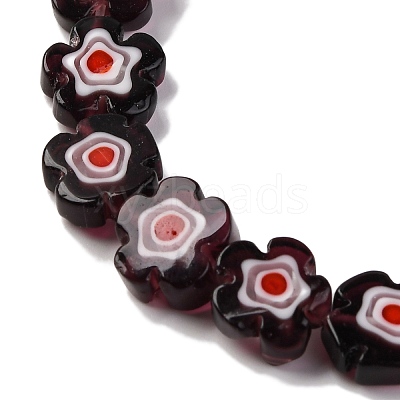 Handmade Millefiori Lampwork Beads Strands LAMP-G164-03L-1