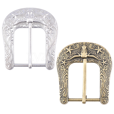 2Pcs 2 Colors Alloy Center Bar Buckles FIND-CL0001-52-1