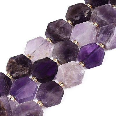 Natural Amethyst Beads Strands G-N368-01A-10-1