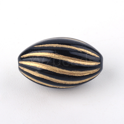 Oval Plating Acrylic Beads LS-X-PACR-Q102-128B-1