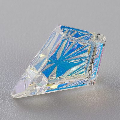 Embossed Glass Rhinestone Pendants GLAA-J101-01A-001AB-1