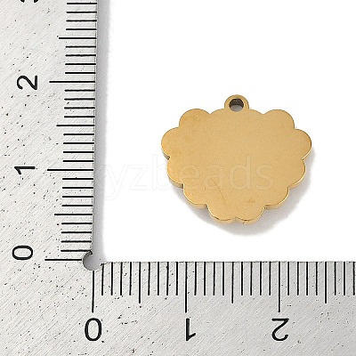 Ion Plating(IP) 304 Stainless Steel Cat Eye Pendants STAS-M080-05G-1
