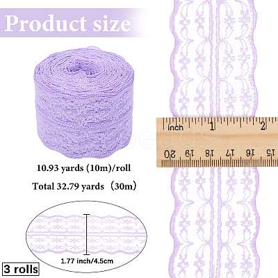 3 Rolls Guipure Non-Stretch Lace Trim OCOR-GF0004-52B-1