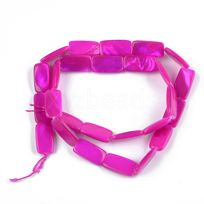 Spray Painted Freshwater Shell Beads SHEL-T010-04A-1