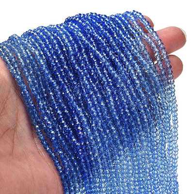 Transparent Painted Glass Beads Strands DGLA-A034-T1mm-A01-1