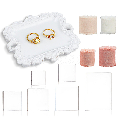 1Pcs Vintage Resin Display Trays for Jewelry AJEW-PH0008-31-1