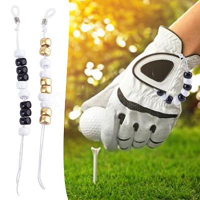 8Pcs 8 Style Plastic Beaded Golf Score Counters AJEW-DR00002-1