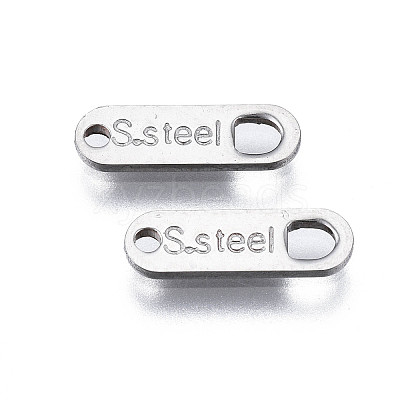 Tarnish Resistant 201 Stainless Steel Chain Tags X-STAS-N095-027-1