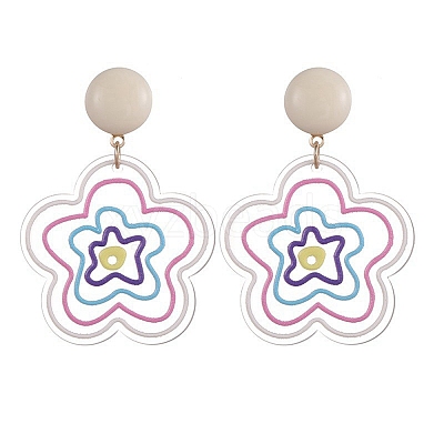 Alloy Resin Stud Earrings for Women WGDCBB9-01-1