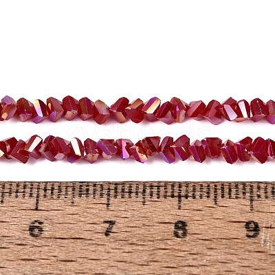 Electroplate Opaque Glass Beads Strands EGLA-Q139-01A-C11-1