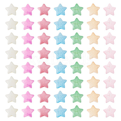 300Pcs Crackle Opaque Acrylic Beads OACR-TA0004-60-1