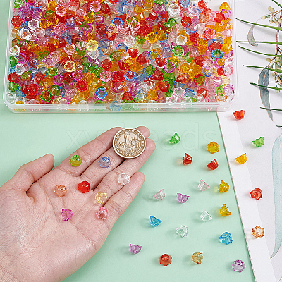 500Pcs Transparent Acrylic Beads TACR-ME0001-01-1