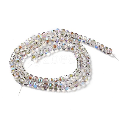 Transparent Electroplate Glass Beads Strands GLAA-Q099-H01-07-1