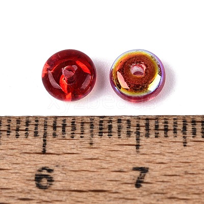 Baking Paint Electroplate Transparent Glass Beads EGLA-Q141-01A-A03-1