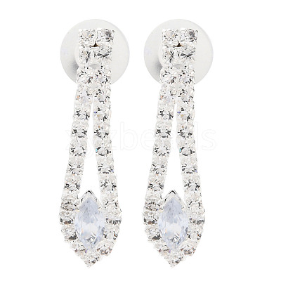 Alloy Rhinestone Necklaces & Stud Earring Sets for Women SJEW-U001-01P-02-1