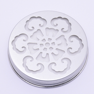 Aluminium Hollow Candle Lids AJEW-WH0126-32C-1