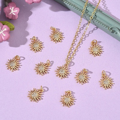 SHEGRACE Brass Micro Pave Cubic Zirconia Pendants XGRQ3D888-463G-1