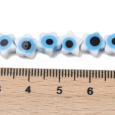 Handmade Evil Eye Lampwork Beads Strands LAMP-G166-02-1