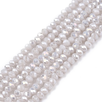 Electroplate Glass Beads Strands EGLA-A044-P1mm-B19-1