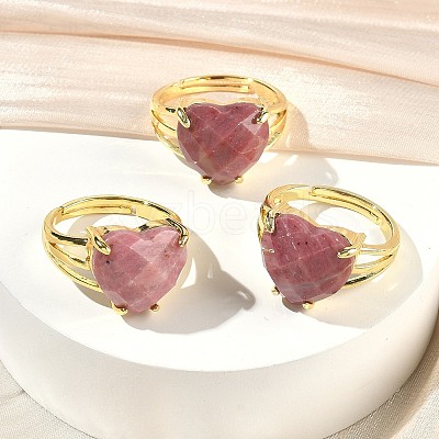 Brass Cuff Open Rings RJEW-D347-01G-1