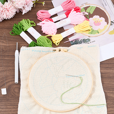 DIY Punch Needle Embroidery Starter Kits for Beginners DIY-WH20013-88B-1