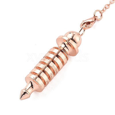 Brass Dowsing Pendulum Big Pointed Bullet Pendants KK-H491-09RG-1