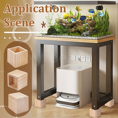 Square Wood Furniture Legs AJEW-WH0661-19A-1
