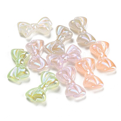 Iridescent Plating Acrylic Beads MACR-K353-26-1