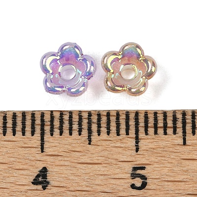 UV Plating Acrylic Bead Caps MACR-L008-11B-1