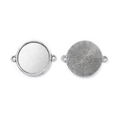 Tibetan Style Alloy Cabochon Connector Settings X-TIBE-M022-11AS-1
