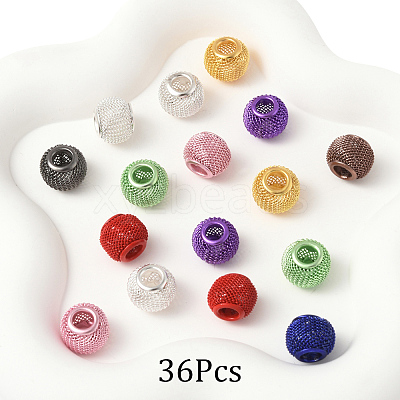 36Pcs 9 Colors Electrophoresis Iron Beads FIND-FS0004-07-1