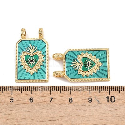 Brass Enamel Pendants KK-B157-28G-1
