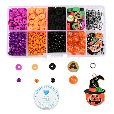 850Pcs Geometric Glass Seed & Polymer Clay Beads DIY-YW0002-75-1
