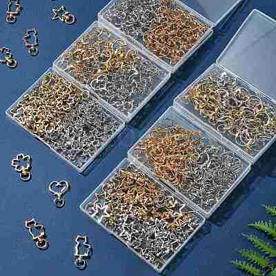 40Pcs 2 Colors Alloy Swivel Snap Hook Clasps FIND-FS0004-73C-1