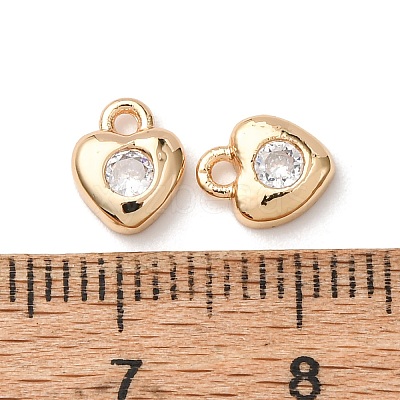 Brass Micro Pave Cubic Zirconia Pendants ZIRC-L105-05C-G-1