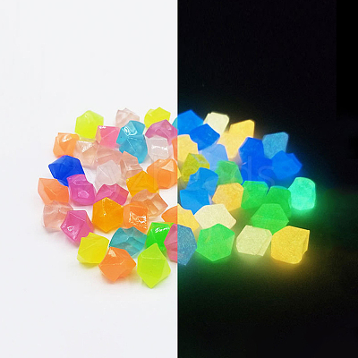 200g Luminous Acrylic Beads OACR-SP0001-79B-1