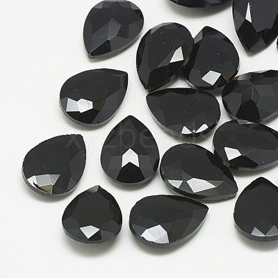 Pointed Back Glass Rhinestone Cabochons RGLA-T081-18x25mm-02-1