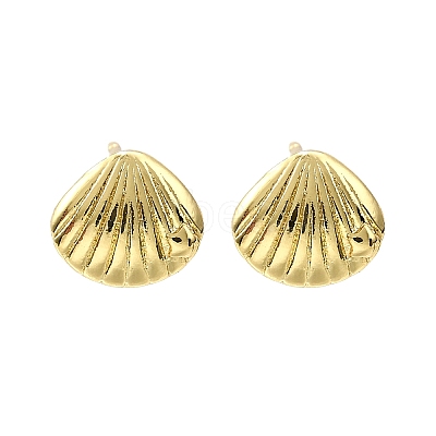Brass Stud Earrings EJEW-H157-01G-03-1