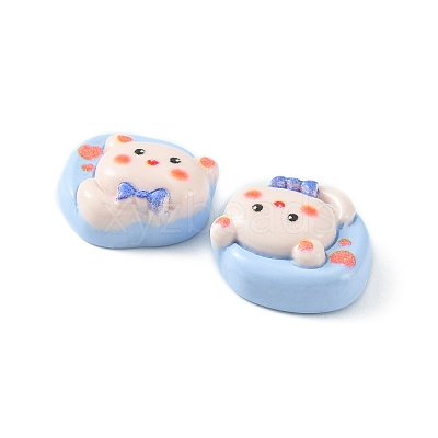Opaque Cute Cartoon Resin Cabochons CRES-O006-06F-1